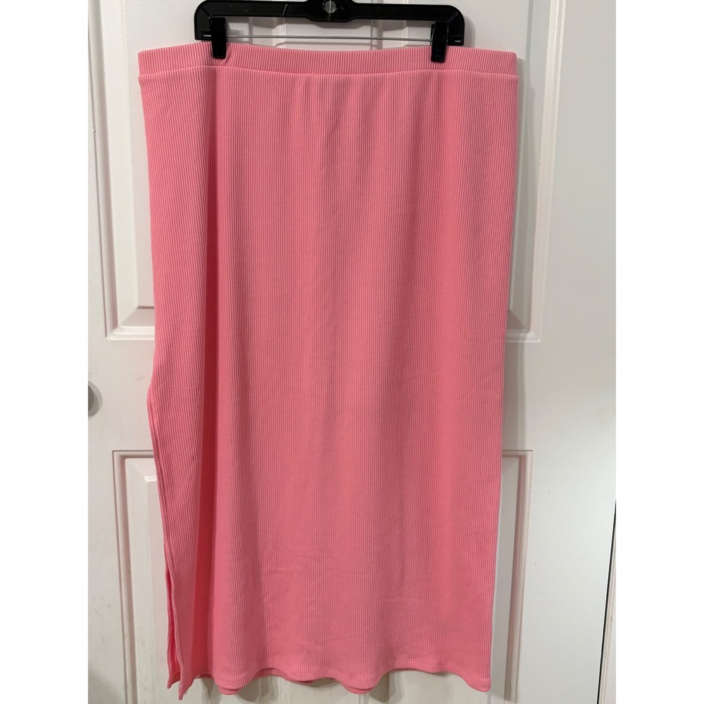 Old Navy | Ribbed Knit Plus Size Midi Skirt | 2X || Pink|